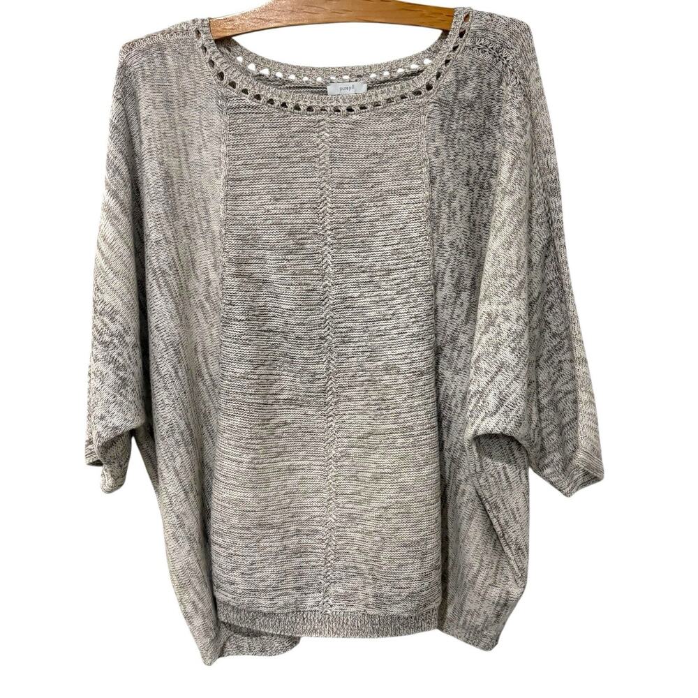 J. Jill Pure Jill | Sweater Pullover 3/4 Sleeves Casual Coastal Minimalist- XL